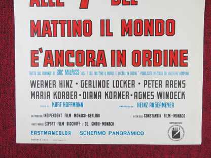 IN THE MORNING AT SEVEN THE WORLD IS STILL IN ORDER ITALIAN LOCANDINA POSTER '68