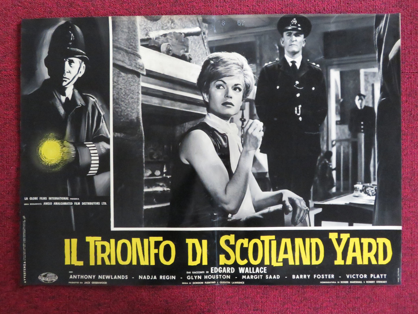 SOLO FOR SPARROW - E ITALIAN FOTOBUSTA POSTER ANTHONY NEWLANDS GLYN HOUSTON 1962