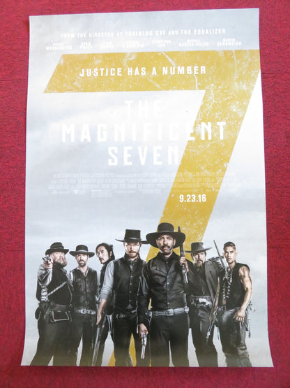 THE MAGNIFICENT SEVEN US ONE SHEET ROLLED POSTER DENZEL WASHINGTON C. PRATT 2016