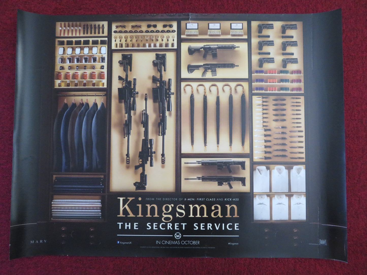 KINGSMAN: THE SECRET SERVICE- A UK QUAD (30"x 40") ROLLED POSTER T. EGERTON 2014