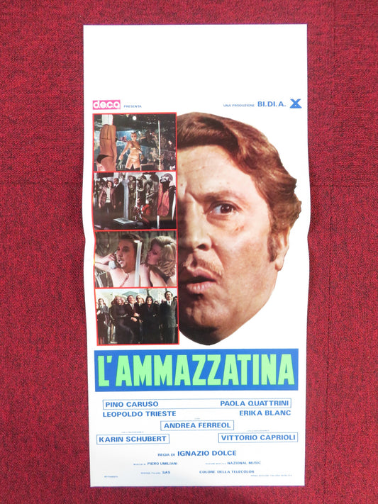 L'AMMAZZATINA ITALIAN LOCANDINA POSTER PINO CARUSO PAOLA QUATTRINI 1975