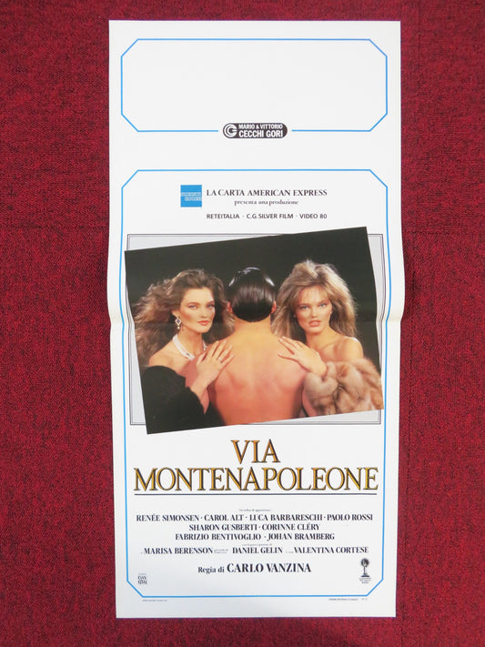 VIA MONTENAPOLEONE ITALIAN LOCANDINA POSTER CAROL ALT RENEE SIMONSEN 1987