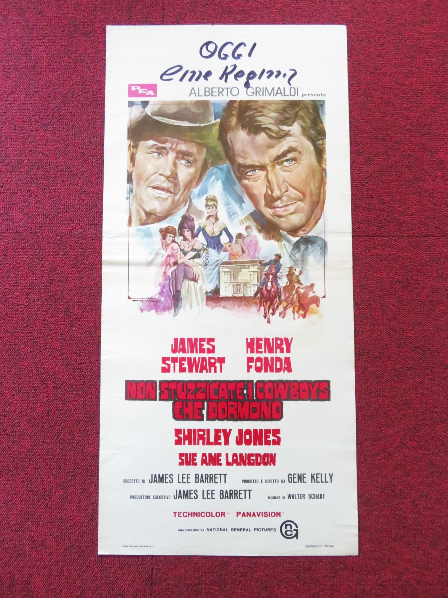 THE CHEYENNE SOCIAL CLUB ITALIAN LOCANDINA POSTER JAMES STEWART HENRY FONDA 1970