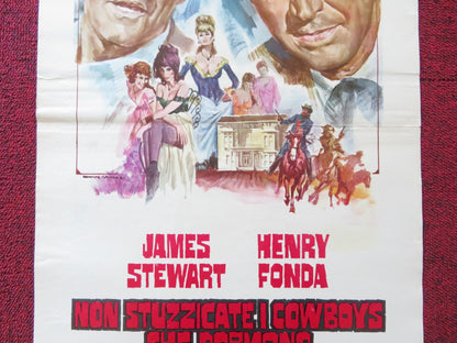 THE CHEYENNE SOCIAL CLUB ITALIAN LOCANDINA POSTER JAMES STEWART HENRY FONDA 1970