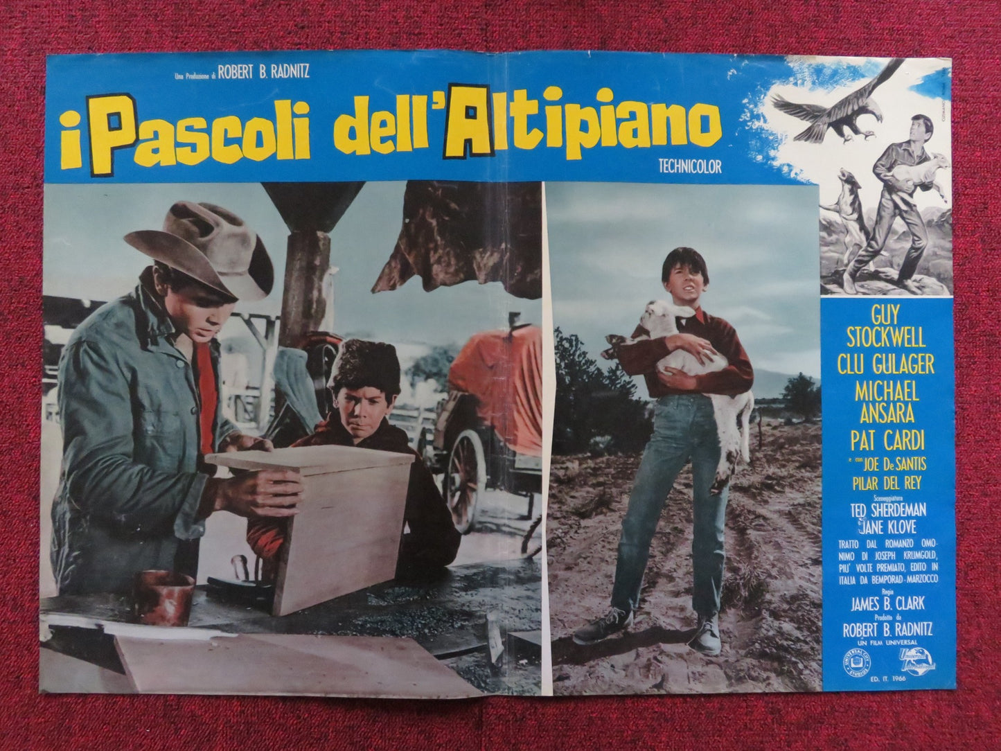 I PASCOLI DELL'ALTIPIANO - A ITALIAN FOTOBUSTA POSTER CARDI GUY STOCKWELL 1966