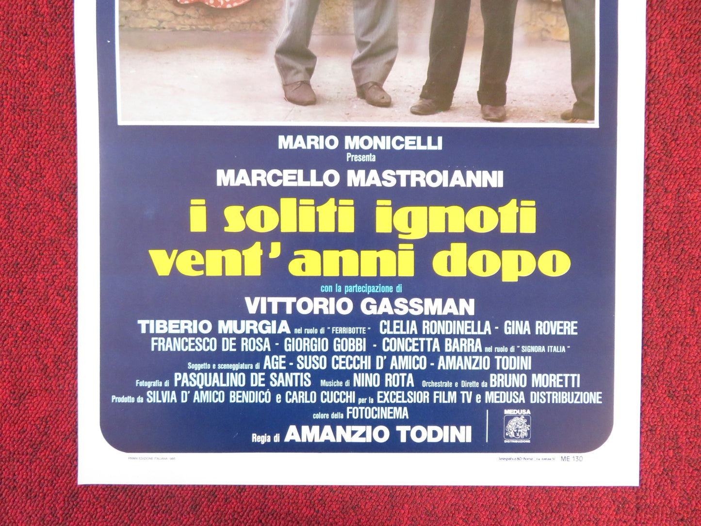 BIG DEAL AFTER 20 YEARS ITALIAN LOCANDINA POSTER MARCELLO MASTROIANNI 1985