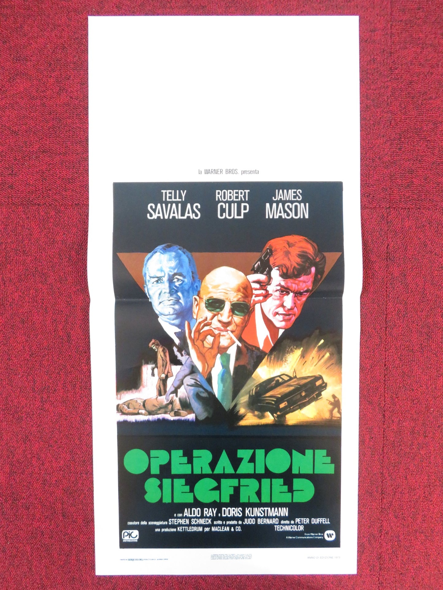 OPERAZIONE SIEGFRIED ITALIAN LOCANDINA POSTER TELLY SAVALAS ROBERT CULP 1975