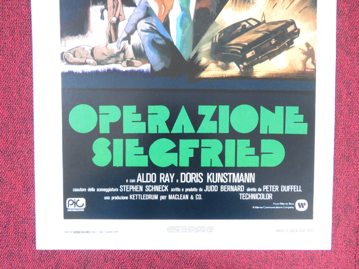 OPERAZIONE SIEGFRIED ITALIAN LOCANDINA POSTER TELLY SAVALAS ROBERT CULP 1975