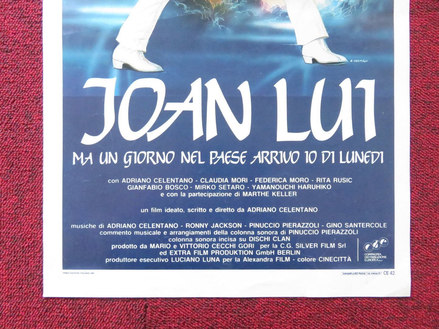 JOAN LUI ITALIAN LOCANDINA POSTER ADRIANO CELENTANO CLAUDIA MORI 1985