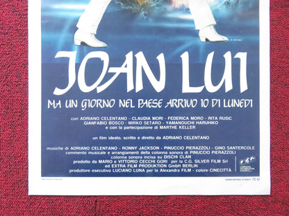 JOAN LUI ITALIAN LOCANDINA POSTER ADRIANO CELENTANO CLAUDIA MORI 1985