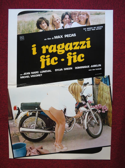 I RAGAZZI FIC FIC ITALIAN FOTOBUSTA POSTER JEAN MARC LONGVAL SYLVA GREEN 1977