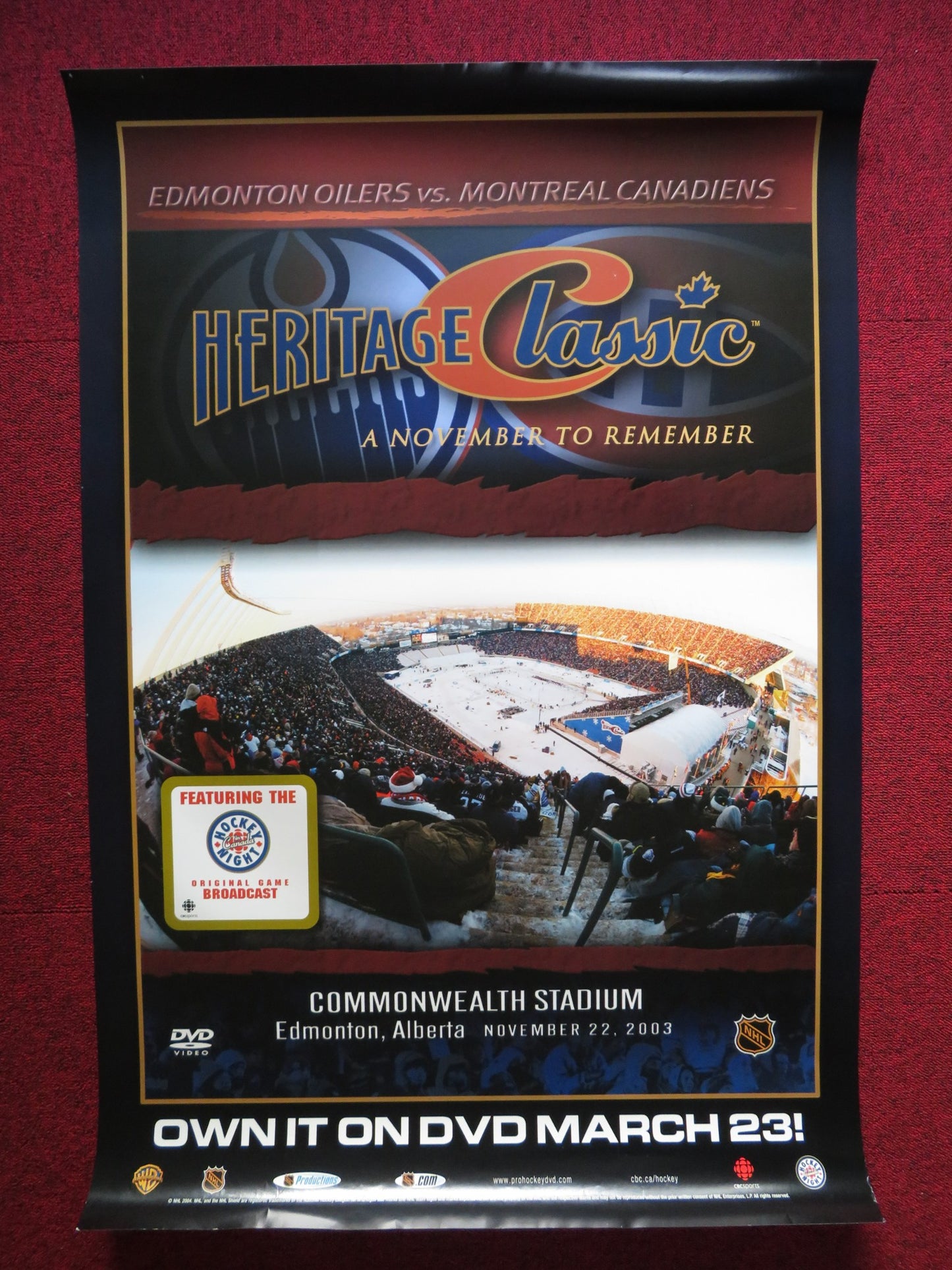 HERITAGE CLASSICS NHL HOCKEY CANADIAN POSTER 2004