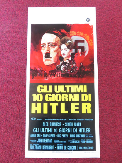 HITLER: THE LAST TEN DAYS ITALIAN LOCANDINA POSTER ALEC GUINNESS WARD 1973