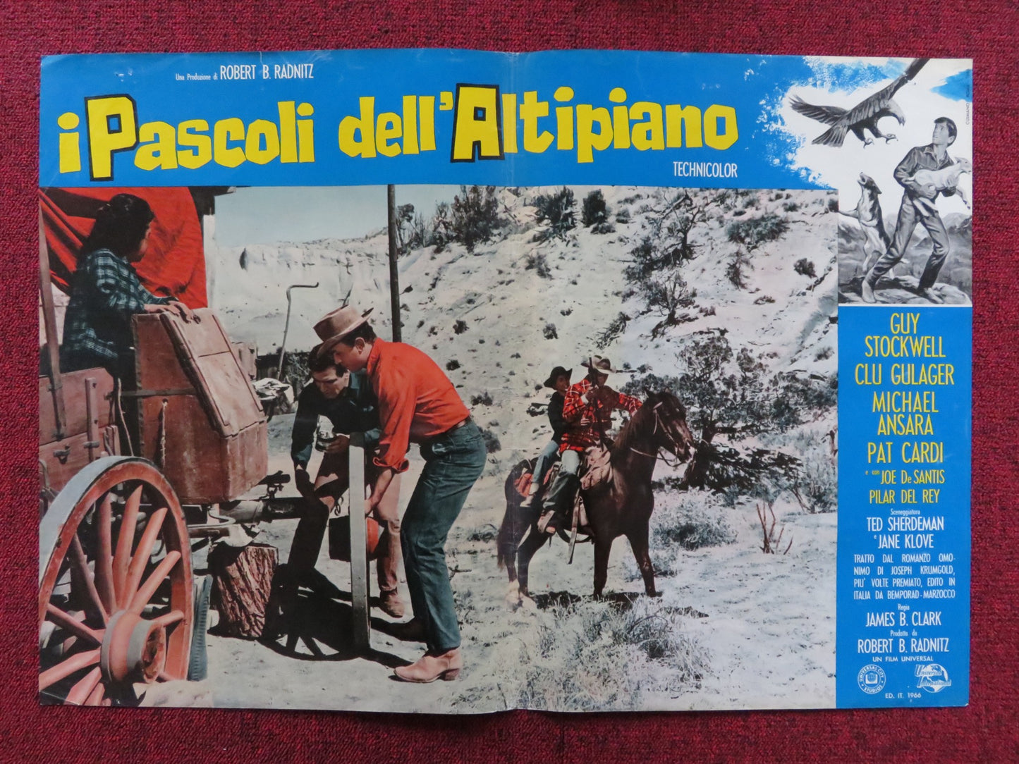 I PASCOLI DELL'ALTIPIANO - G ITALIAN FOTOBUSTA POSTER CARDI GUY STOCKWELL 1966