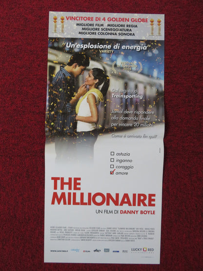 SLUMDOG MILLIONAIRE ITALIAN LOCANDINA POSTER DEV PATEL FREIDA PINTO 2008