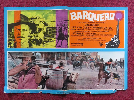 BARQUERO - A ITALIAN FOTOBUSTA POSTER LEE VAN CLEEF WARREN OATES 1970