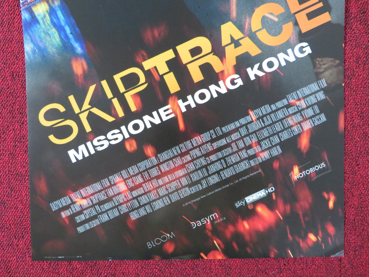 SKIPTRACE ITALIAN LOCANDINA POSTER JACKIE CHAN JOHNNY KNOXVILLE 2016