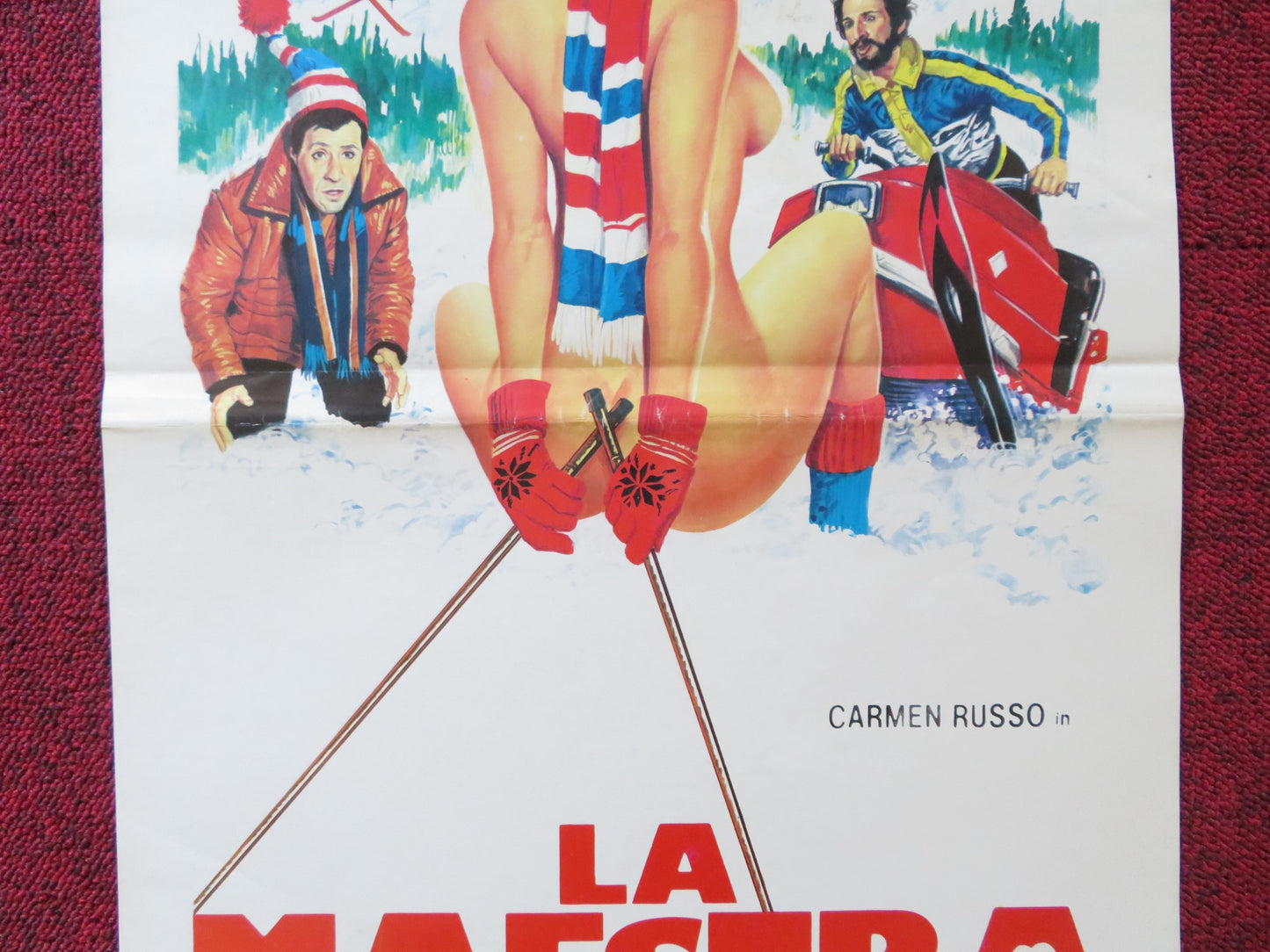 LA MAESTRA DI SCI ITALIAN LOCANDINA POSTER CARMEN RUSSO ANDY LUOTTO 1981