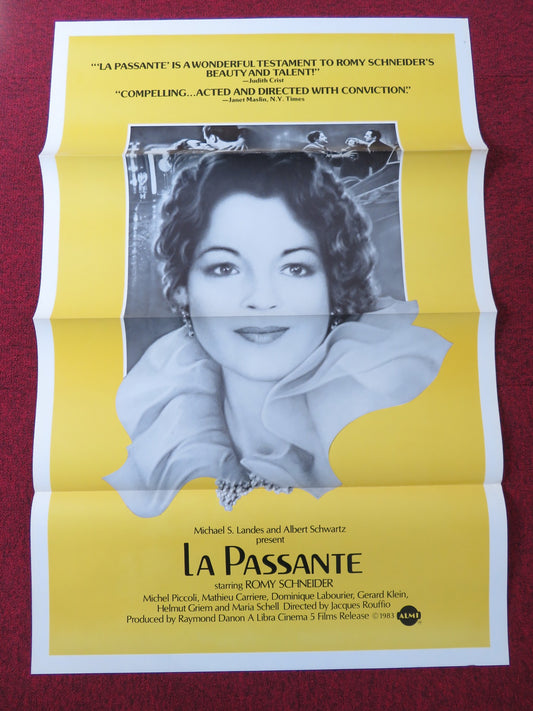 LA PASSANTE US TRI FOLDED ONE SHEET ROLLED POSTER ROMY SCHNEIDER 1982