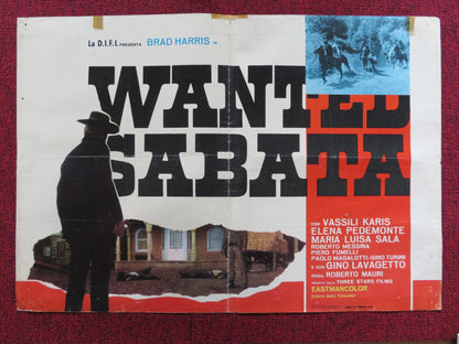 WANTED SABATA - A ITALIAN FOTOBUSTA POSTER BRAD HARRIS VASSILI KARIS 1970