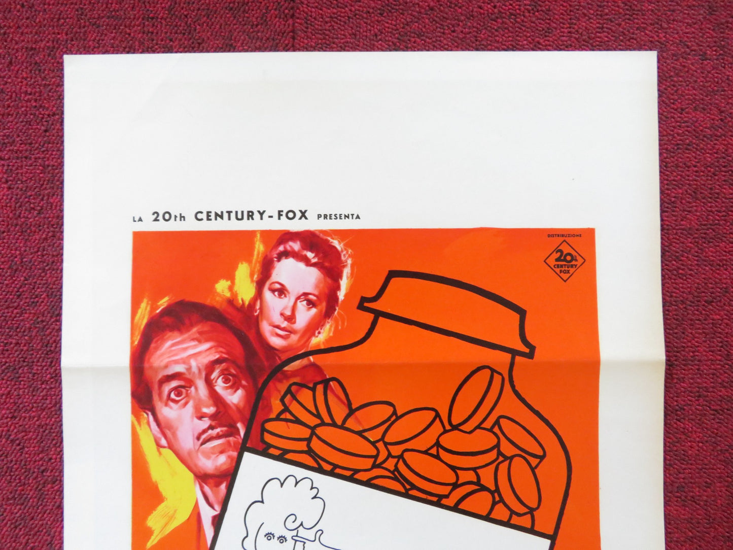 PRUDENCE AND THE PILL ITALIAN LOCANDINA POSTER DEBORAH KERR DAVID NIVEN 1968