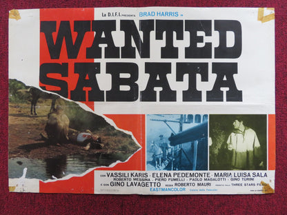 WANTED SABATA - C ITALIAN FOTOBUSTA POSTER BRAD HARRIS VASSILI KARIS 1970