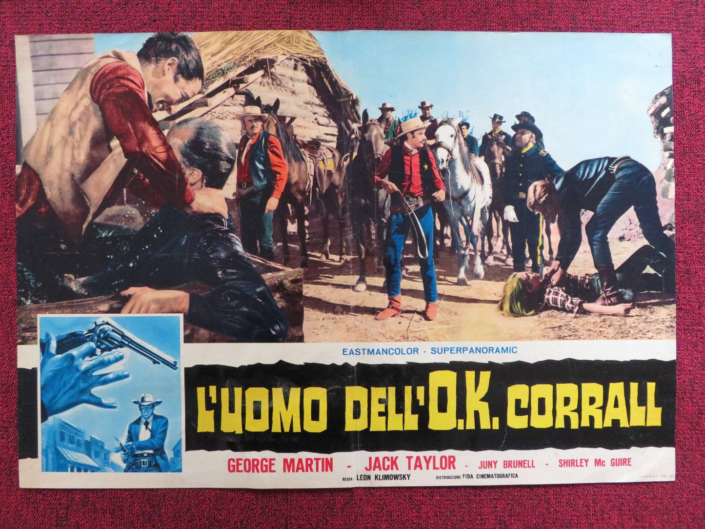 L'UOMO DELL O.K CORRALL - A ITALIAN FOTOBUSTA POSTER GEORGE MARTIN TAYLOR 1964