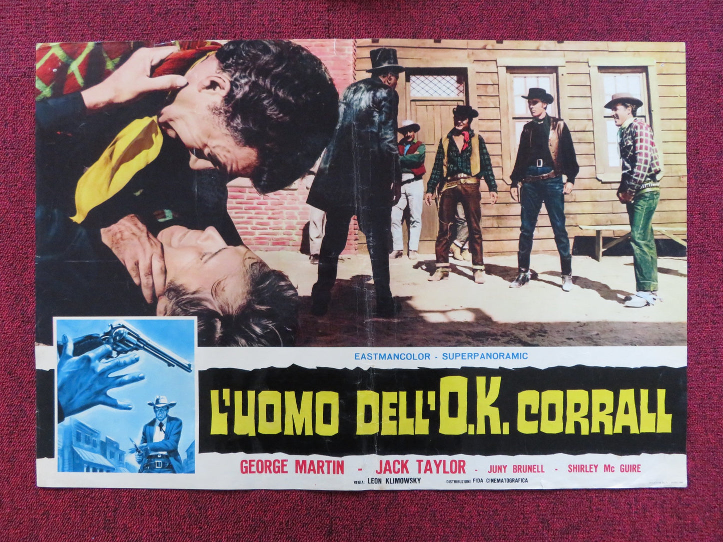 L'UOMO DELL O.K CORRALL - B ITALIAN FOTOBUSTA POSTER GEORGE MARTIN TAYLOR 1964