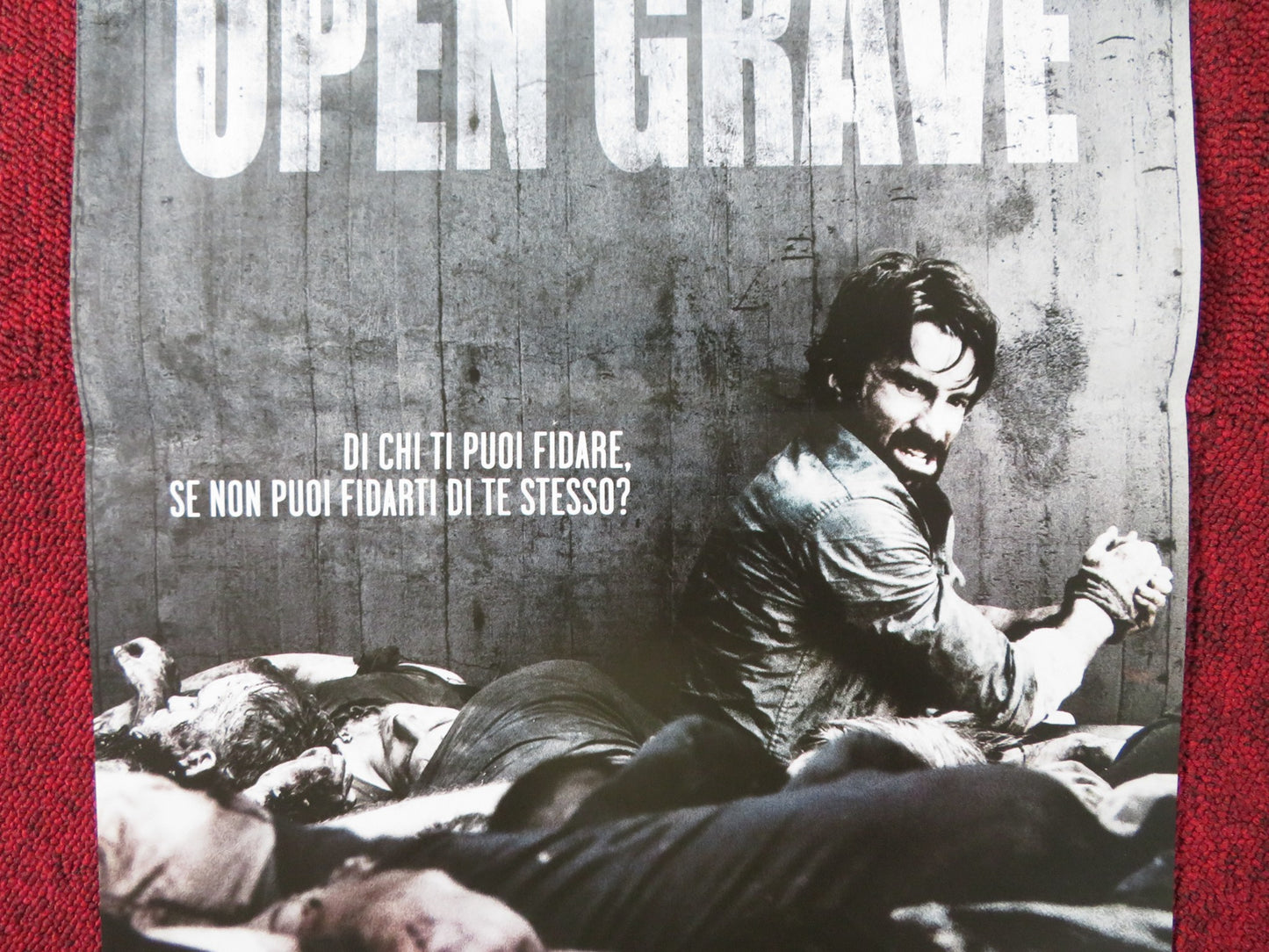 OPEN GRAVE ITALIAN LOCANDINA POSTER SHARLTO COPLEY THOMAS KRETSCHMANN 2013