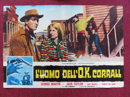 L'UOMO DELL O.K CORRALL - C ITALIAN FOTOBUSTA POSTER GEORGE MARTIN TAYLOR 1964