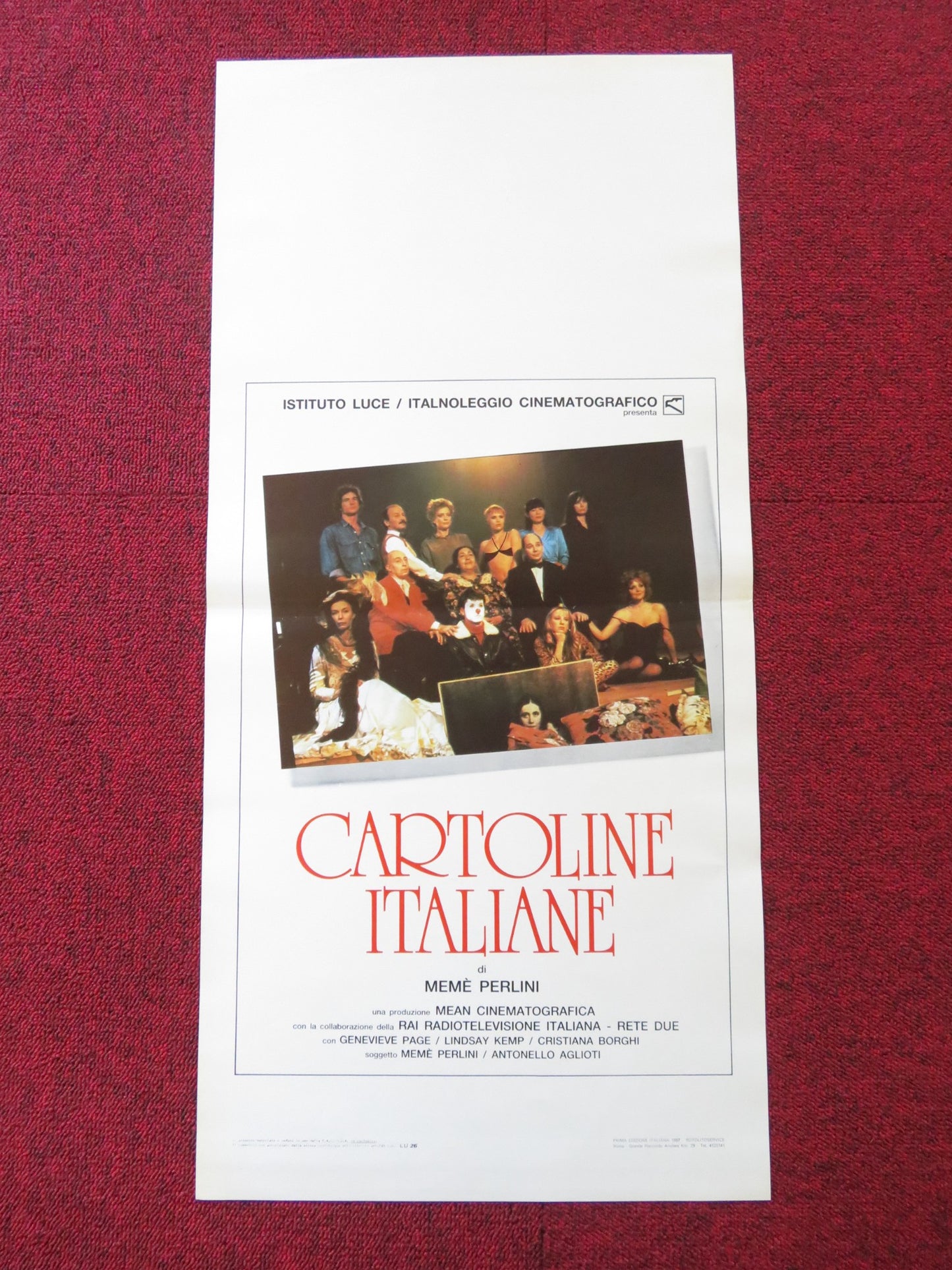 CARTOLINE ITALIANE ITALIAN LOCANDINA POSTER GENEVIEVE PAGE LINDSAY KEMP 1987