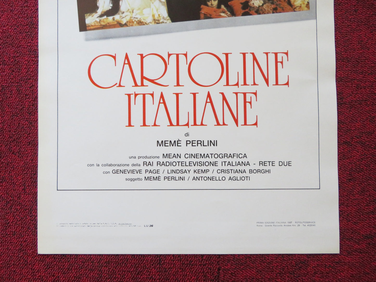 CARTOLINE ITALIANE ITALIAN LOCANDINA POSTER GENEVIEVE PAGE LINDSAY KEMP 1987