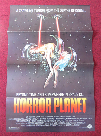 HORROR PLANET - B US TRI FOLDED ONE SHEET ROLLED POSTER ROBIN CLARKE 1981