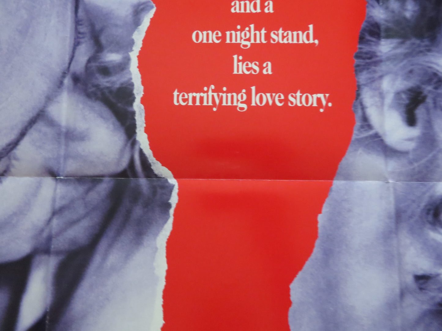 FATAL ATTRACTION FOLDED US ONE SHEET POSTER MICHAEL DOUGLAS GLENN CLOSE 1987