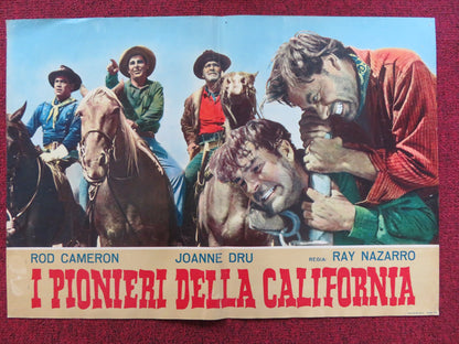 I PIONIERI DELLA CALIFORNIA - B ITALIAN FOTOBUSTA POSTER ROD CAMERON J. DRU 1954