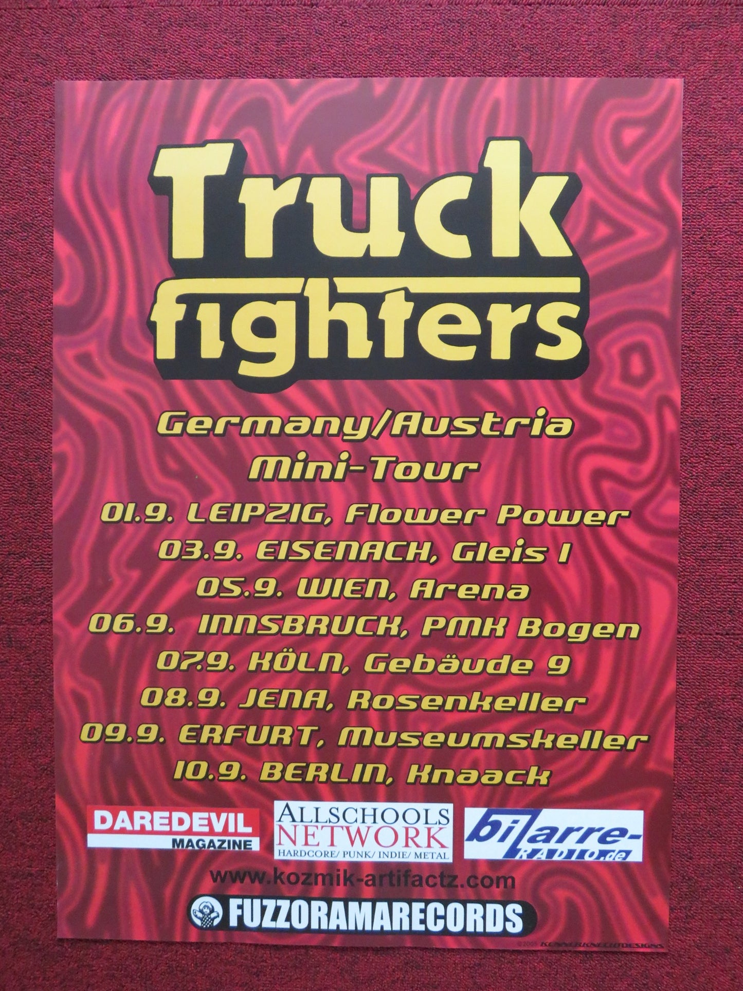 TRUCK FIGHTERS GERMANY TOUR MUSIC POSTER 2005