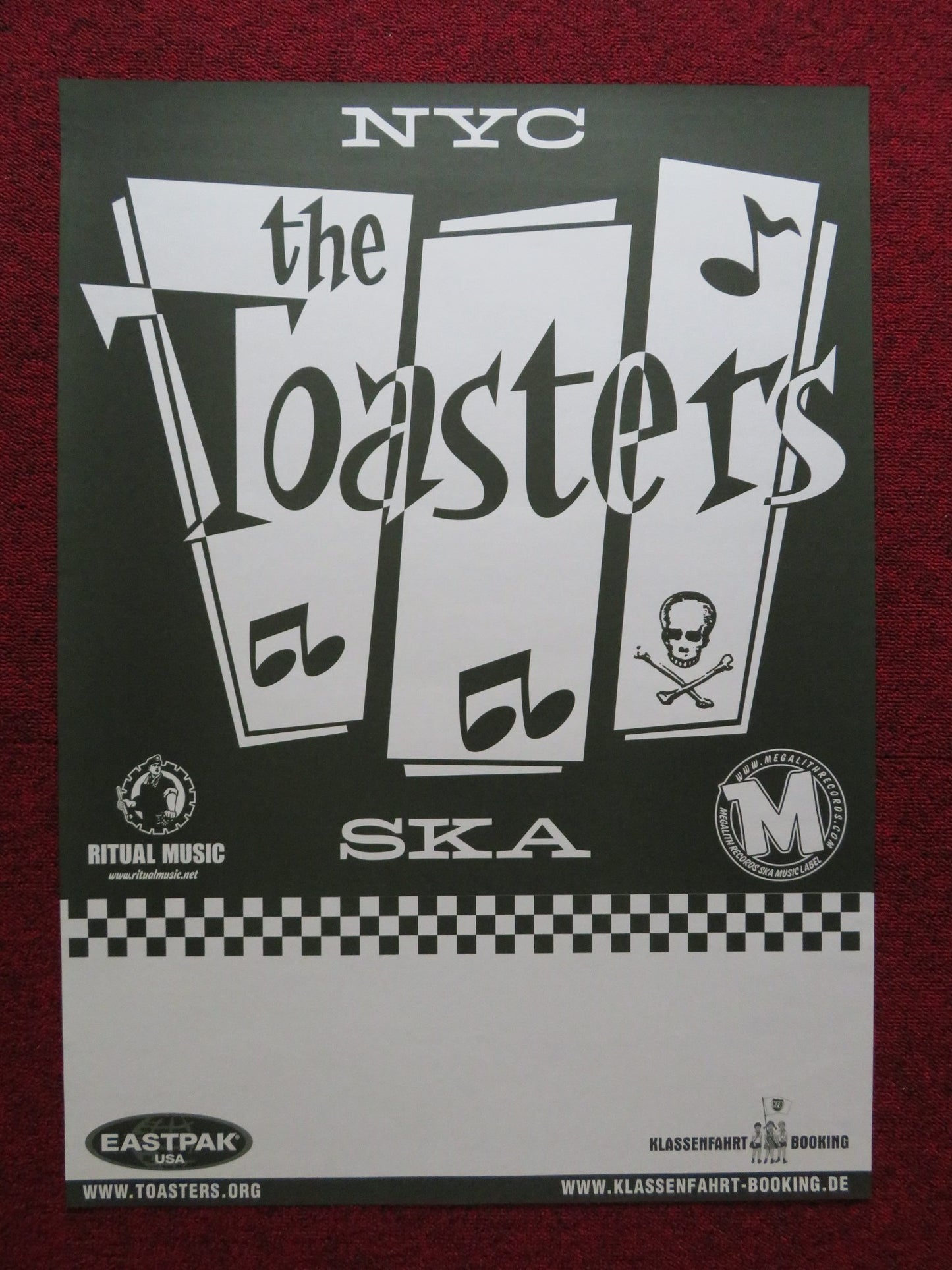 THE TOASTERS BAND POSTER GERMAN MUSIC POSTER 2000S