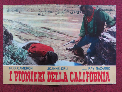 I PIONIERI DELLA CALIFORNIA - C ITALIAN FOTOBUSTA POSTER ROD CAMERON J. DRU 1954