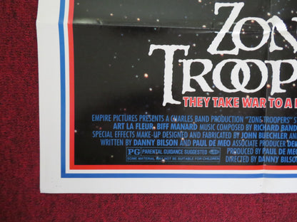 ZONE TROOPERS FOLDED US ONE SHEET POSTER TIM THOMERSON TIMOTHY VAN PATTEN 1985