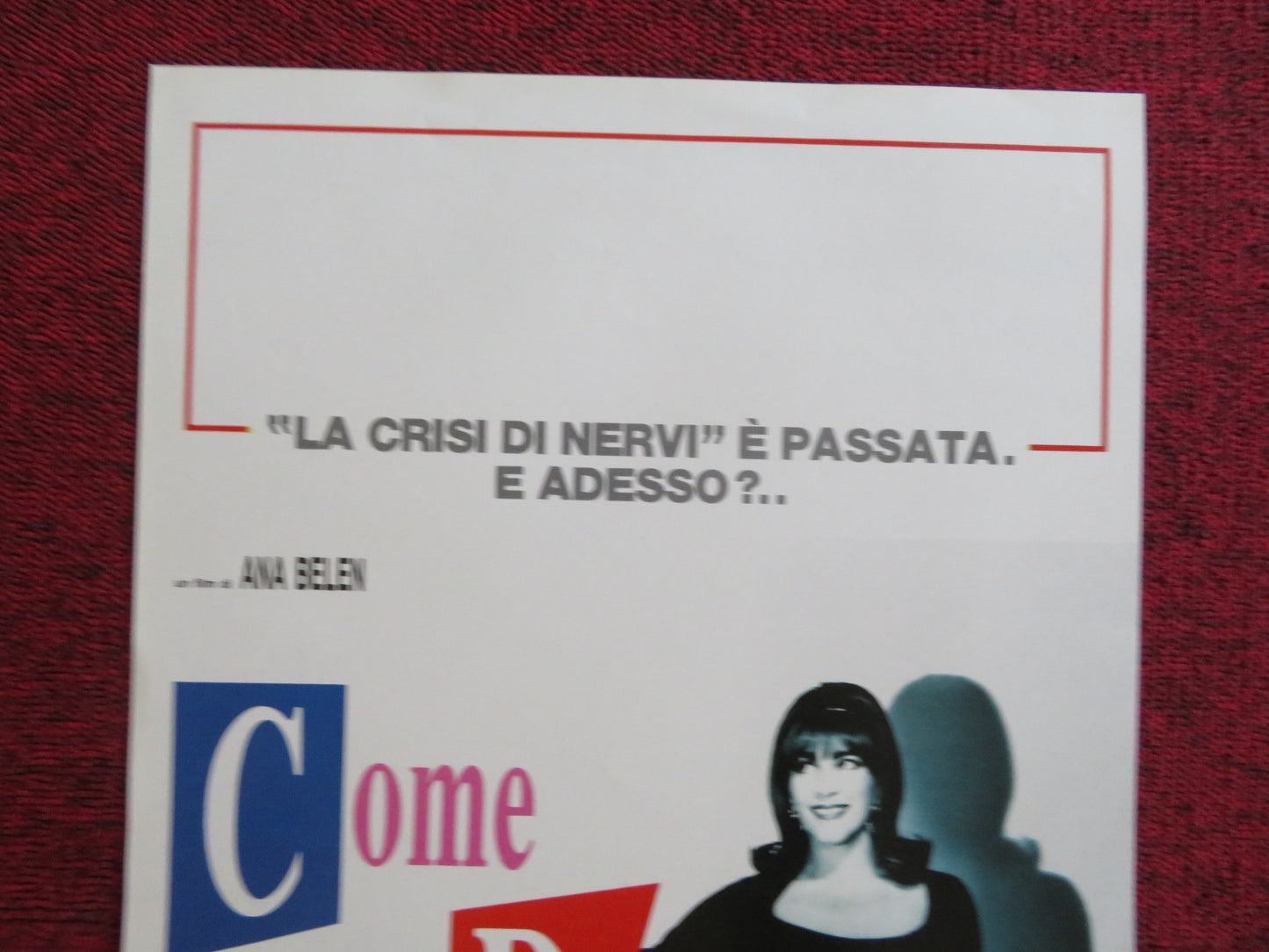 HOW TO BE A WOMAN AND NOT DIE IN THE ATTEMPT ITALIAN LOCANDINA POSTER MAURA 1991