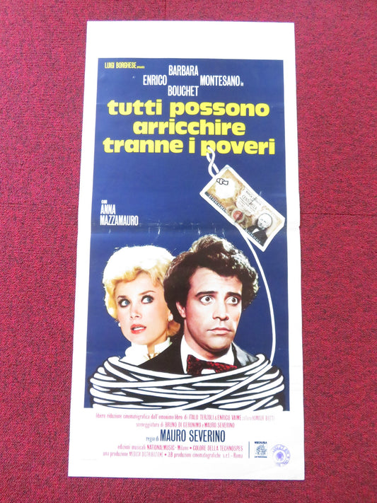 TUTTI POSSONO ARRICCHIRE TRANNE I POVERI ITALIAN LOCANDINA POSTER 1976