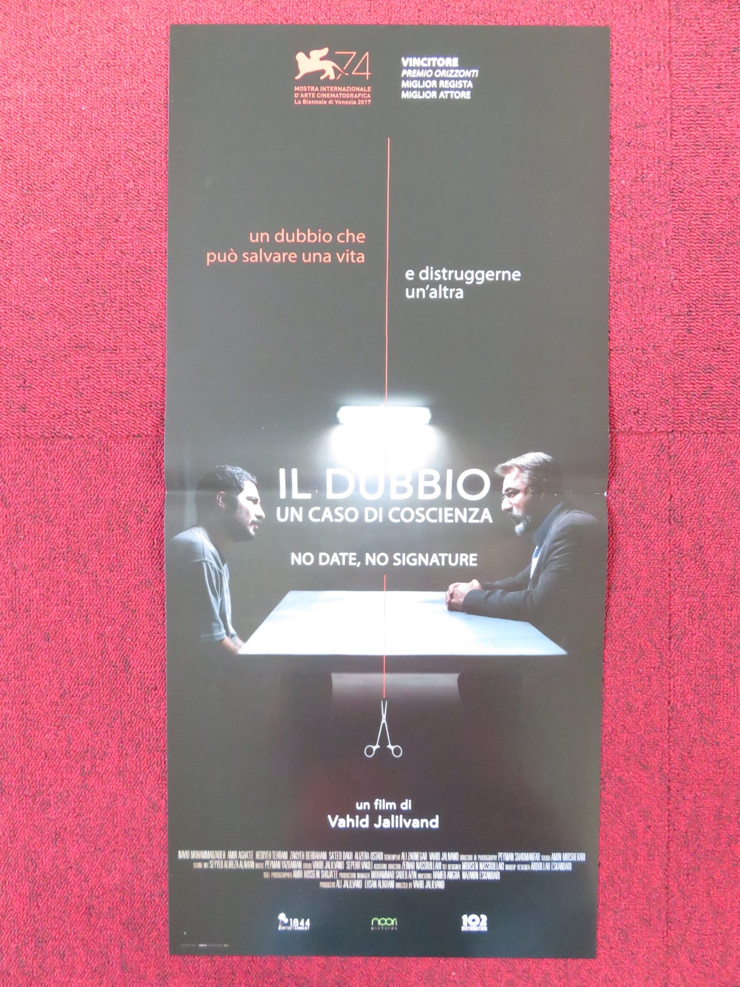 NO DATE, NO SIGNATURE ITALIAN LOCANDINA POSTER NAVID MOHAMMADZADEH 2017