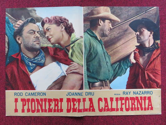 I PIONIERI DELLA CALIFORNIA - G ITALIAN FOTOBUSTA POSTER ROD CAMERON J. DRU 1954