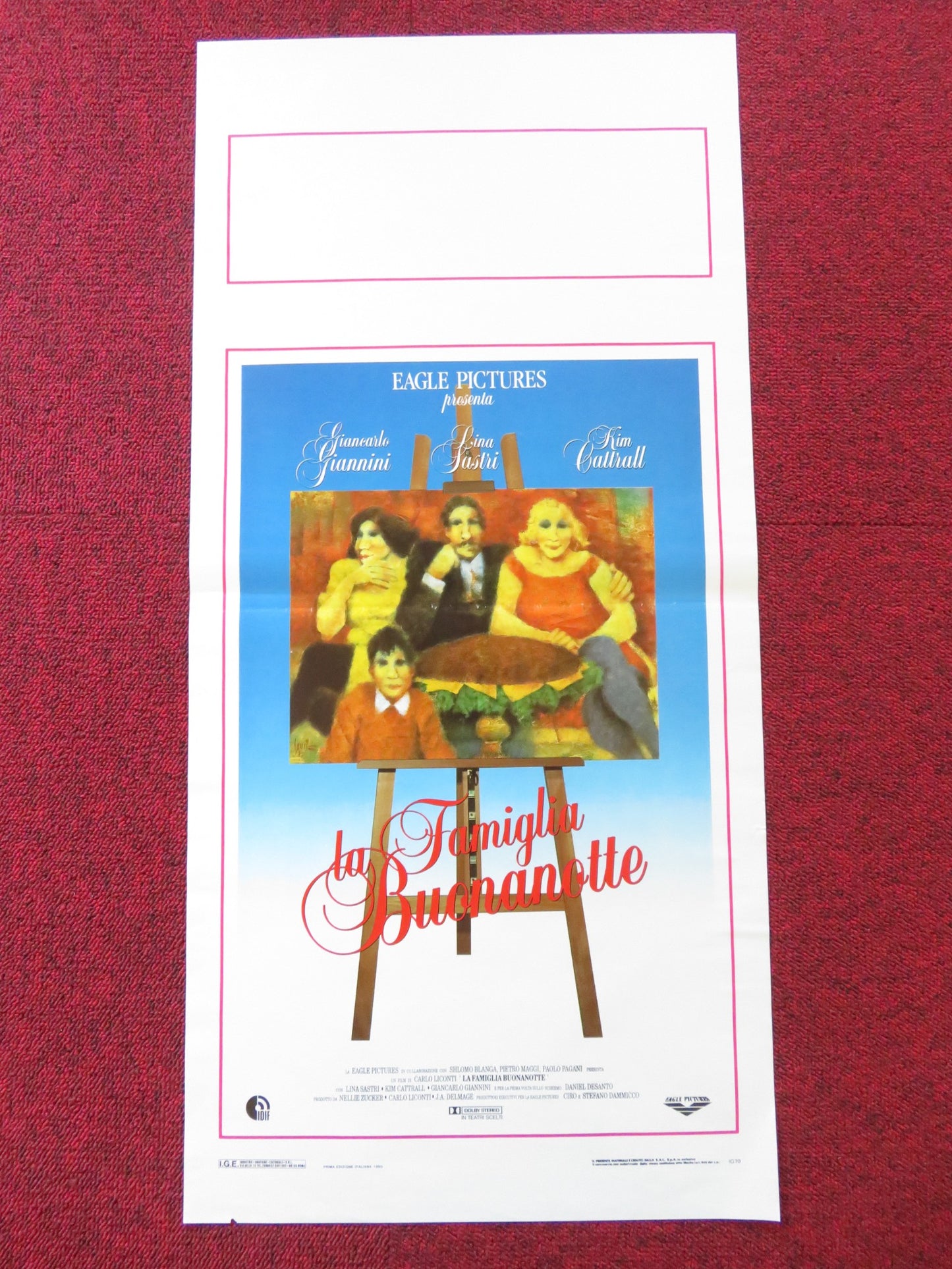 LA FAMIGLIA BUONANOTTE ITALIAN LOCANDINA POSTER GIANNINI KIM CATTRALL 1989