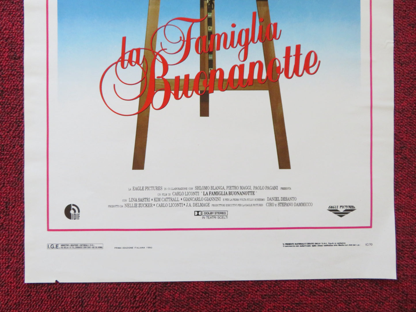 LA FAMIGLIA BUONANOTTE ITALIAN LOCANDINA POSTER GIANNINI KIM CATTRALL 1989