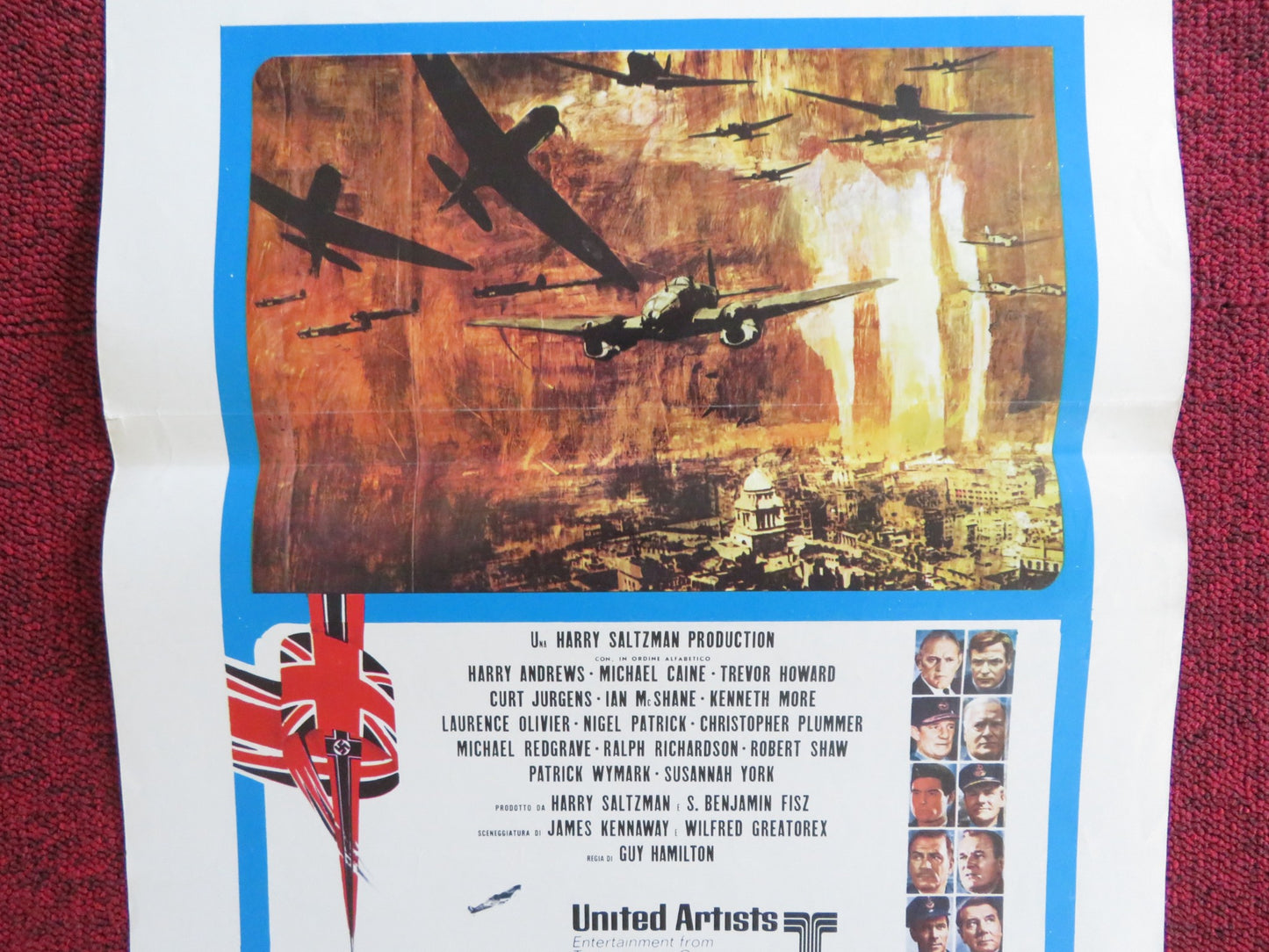 THE BATTLE OF BRITAIN ITALIAN LOCANDINA POSTER HARRY ANDREWS MICHAEL CAINE 1969