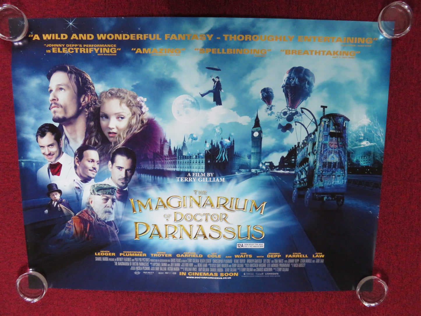 THE IMAGINARIUM OF DOCTOR PARNASSUS UK QUAD (30"x 40") ROLLED POSTER 2009