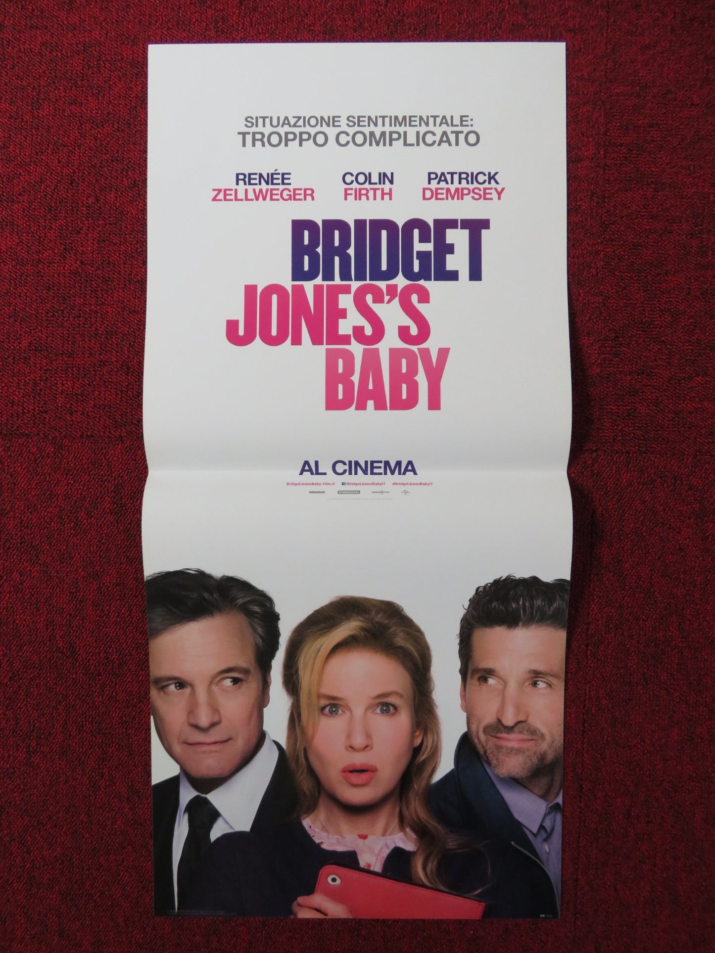 BRIDGET JONES'S BABY ITALIAN LOCANDINA POSTER RENEE ZELLWEGER COLIN FIRTH 2016