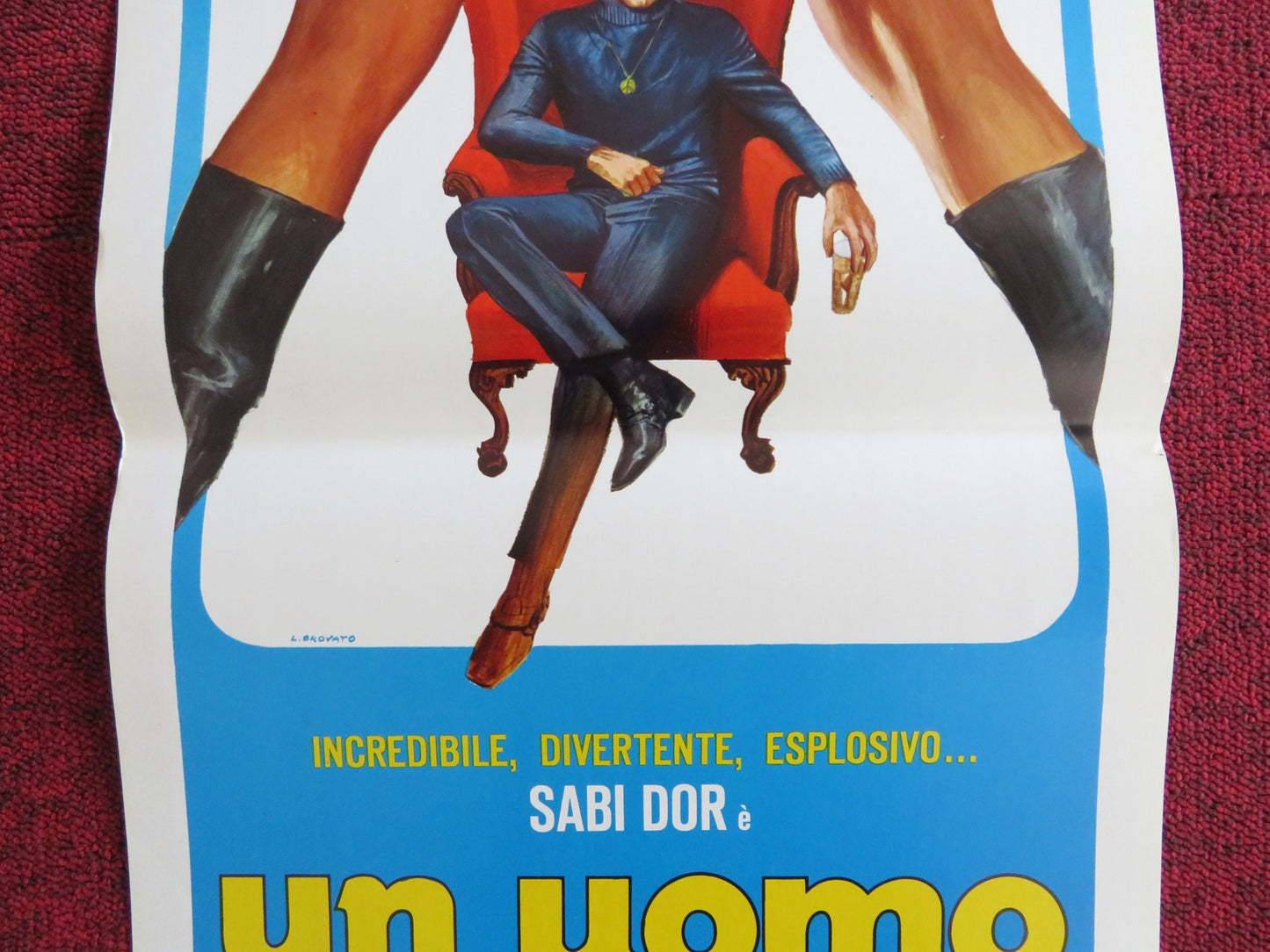 UN UOMO DA LETTO / CREAM ITALIAN LOCANDINA POSTER SABI DORR ROLF ZACKER 1972