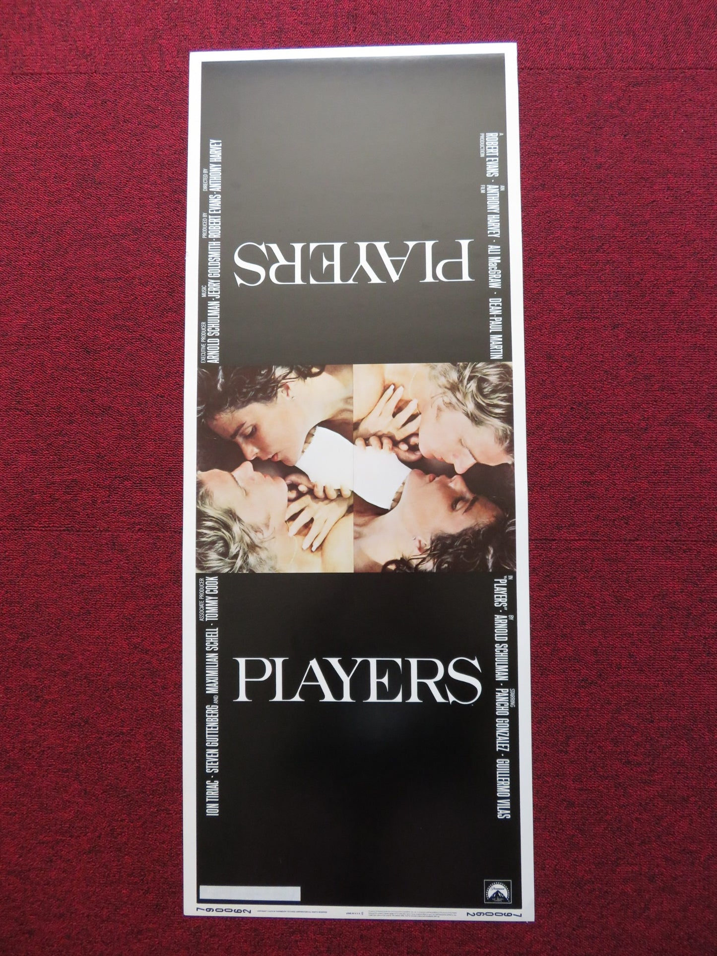 PLAYERS US INSERT (14"x 36") POSTER ARNOLD SCHULMAN PANCHO GONZALEZ 1979